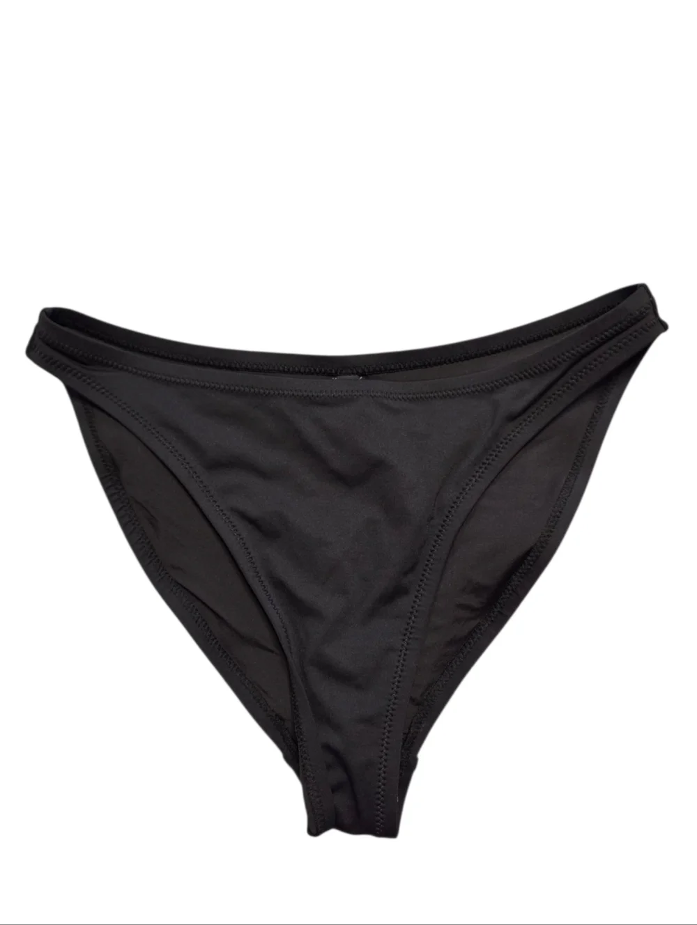 Skims Recycled Swim Mid Coverage Bikini Bottom Panty Onyx Black Small NWOT